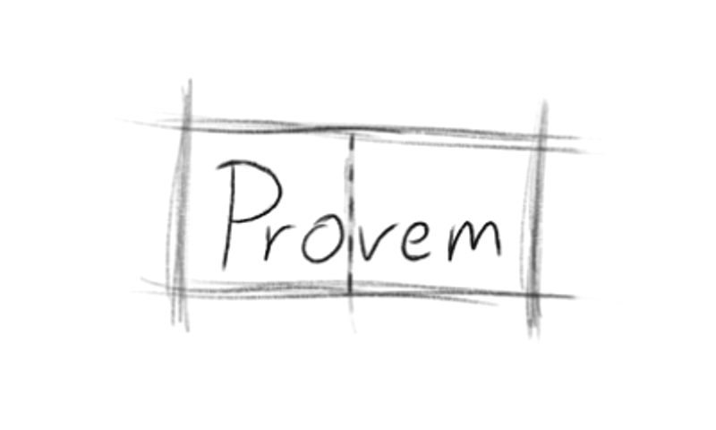 Skica: „Provem“, u njemu označeno „Pro“